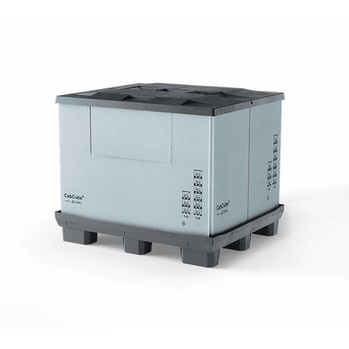 折叠托盘箱 - CabCube 1.0 (9F) - Cabka Group GmbH - 塑料 / 带盖 / 堆垛