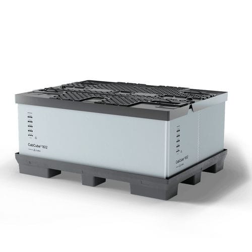 折叠托盘箱 - CabCube XL 1612 (9F) - Cabka Group GmbH - 塑料 / 带盖 / 堆垛