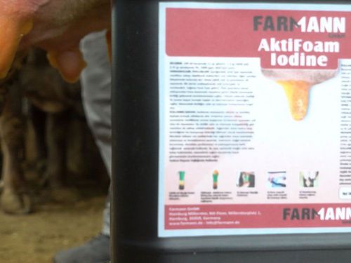 抗菌乳头清洗溶液 - Aktifoam Iodine - farmann - 挤奶前