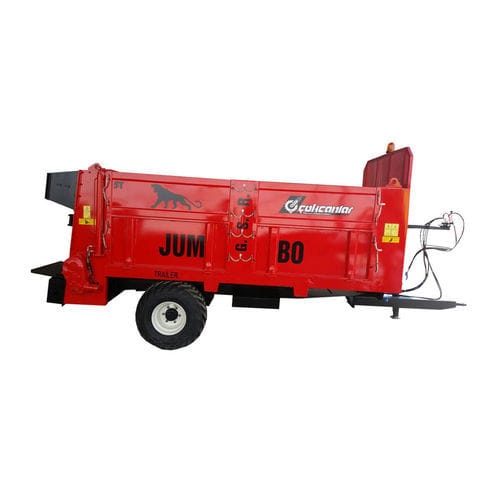 牵引式撒肥机 - JUMBO GSR - Çokcanlar Agricultural Machinery - 垂直喷洒 / 单车轴