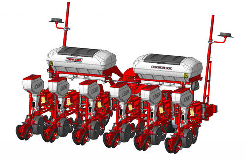 气动精密播种机 - TOSCANO Agricultural Machinery - 碟式 / 6行 / 拖拉机悬挂