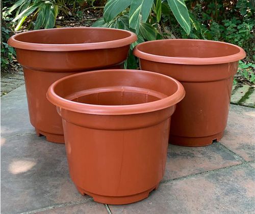 塑料花盆 - AB series - Jiangsu Grow-Green Agriculture Co., Ltd. - 圆形 / 可回收 / 棕色
