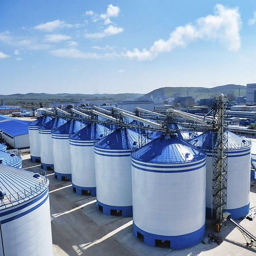 谷物筒仓 - SRON SILO ENGINEERING - 钢 / 锥底 / 平底