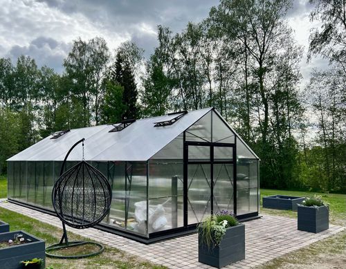 尖顶温室 - EH 4 - Ecoslider Greenhouses and PremiFarm Aeroponic Vert - 花园 / 钢结构