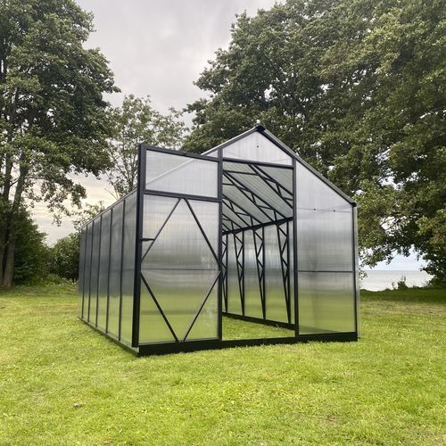 尖顶温室 - EHL Black 2.5 x 4.13 - Ecoslider Greenhouses and PremiFarm Aeroponic Vert - 花园 / 塑料 / 钢结构