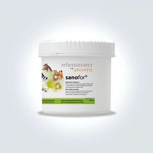 动物饲料补充剂 - sanofor® 500 g – Moorliquid - Zehentmayer Vitalstoffe - 犬类 / 粉末 / 用于消化