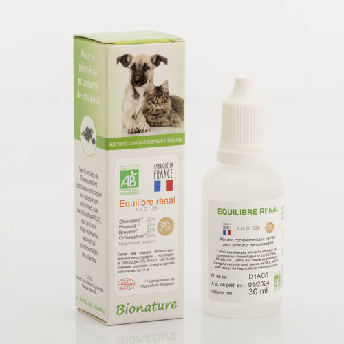 动物饲料补充剂 - AND 128 - Bionature - 用于宠物 / 液体 / 缺陷校正
