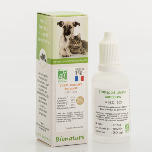 缓解压力饲料补充剂 - AND 103 - Bionature - 动物 / 用于宠物 / 液体