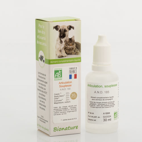 关节健康饲料补充剂 - AND 185 - Bionature - 动物 / 用于宠物 / 液体