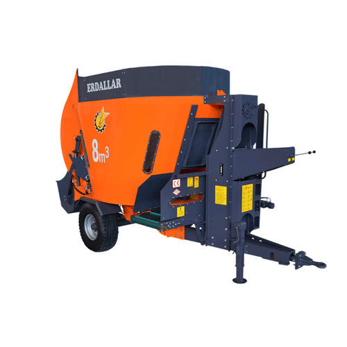 立式立式饲料搅拌机 - MAK-8-11 - ERDALLAR AGRICULTURAL MACHINERY - 牵引式 / 正面卸载 / 单螺杆
