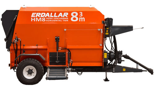 卧式立式饲料搅拌机 - MAK-8-22 - ERDALLAR AGRICULTURAL MACHINERY - 牵引式 / 侧边卸载 / 双螺杆