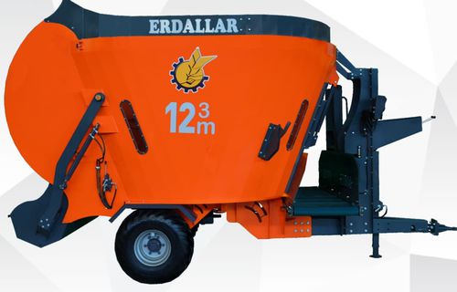 立式立式饲料搅拌机 - MAK-12-11 - ERDALLAR AGRICULTURAL MACHINERY - 牵引式 / 正面卸载 / 单螺杆