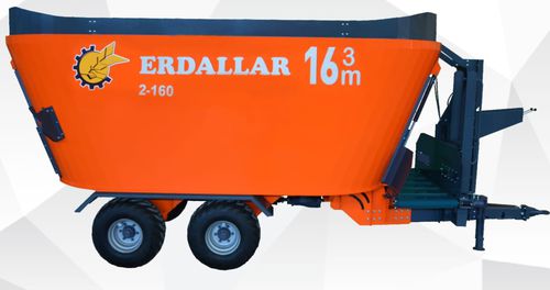 立式立式饲料搅拌机 - MAK-16-12 - ERDALLAR AGRICULTURAL MACHINERY - 牵引式 / 正面卸载 / 双螺杆