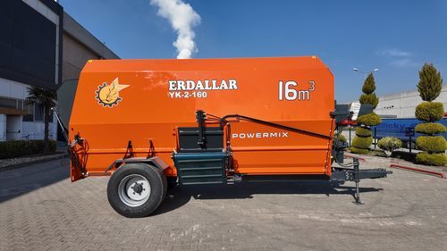 卧式立式饲料搅拌机 - MAK-16-22 - ERDALLAR AGRICULTURAL MACHINERY - 牵引式 / 侧边卸载 / 双螺杆