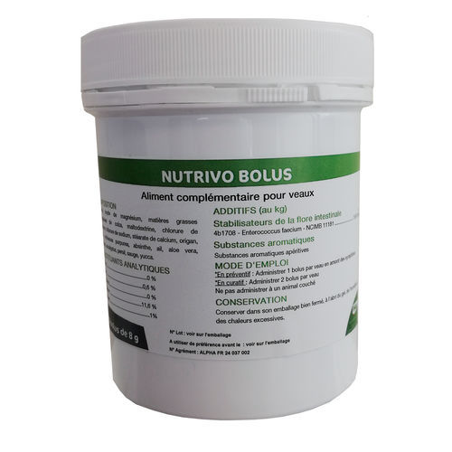 动物饲料补充剂 - NUTRIVO  - NUTRI-CONCEPT - 牛犊 / 大药丸 / 用于消化