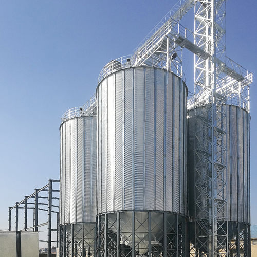 振动底部筒仓 - Dongying Fengtu Intelligent Storage Co., Ltd - 用于大豆 / 电镀钢 / 锥底