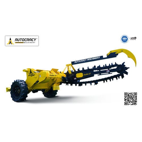 带链子掘沟机 - Tractor Trencher Self Creeper - Rudra 100 XT - Autocracy Machinery Private Limited - 拖拉机悬挂