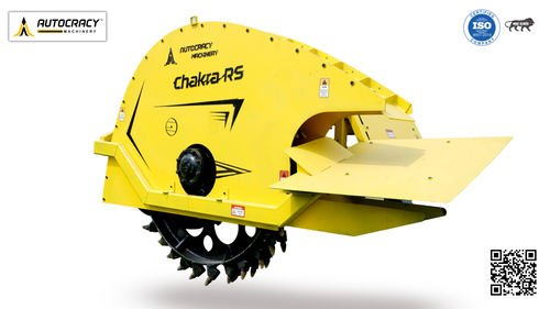 带链子掘沟机 - Rock Wheel Trencher - Chakra Rs100 - Autocracy Machinery Private Limited - 拖拉机悬挂