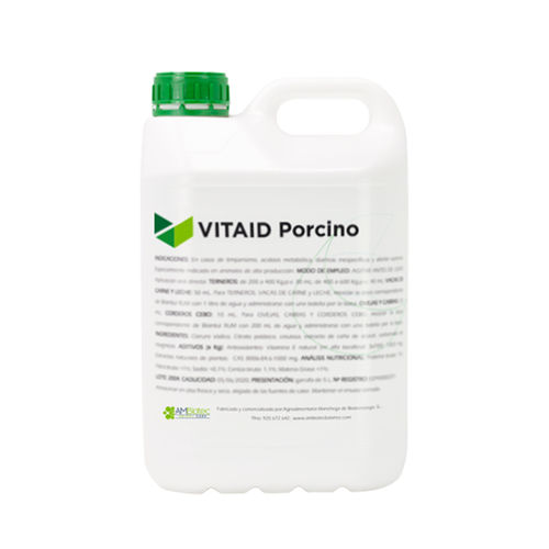 动物饲料补充剂 - VITAID PORCINO - Agroalimentaria Manchega de Biotecnología S.L. - 猪 / 精油 / 液体