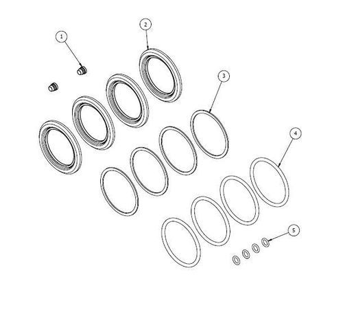 JCB农业机械制动器维修套件 - 120.3203.909 - Madal Srl - OEM / 内置密封垫圈