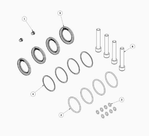 JCB农业机械制动器维修套件 - 120.3203.921 - Madal Srl - OEM / 内置密封垫圈