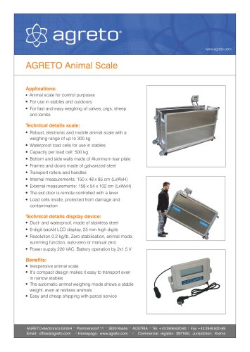 AGRETO Livestock/animal scale