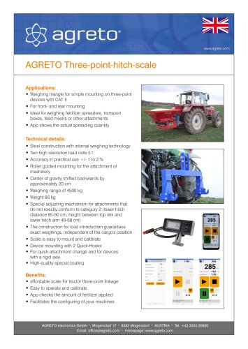 AGRETO Three-point-hitch-scale