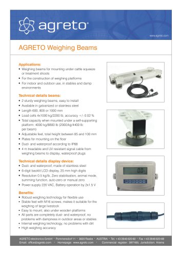 AGRETO Weighing Beams