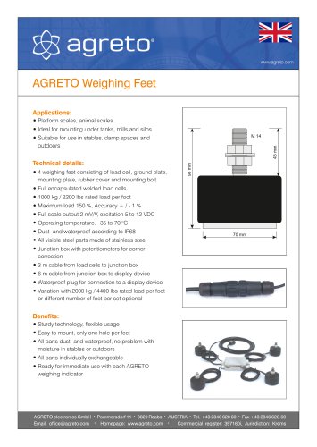AGRETO Weighing Feet