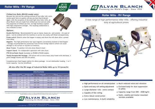 Roller Mills - RV Range