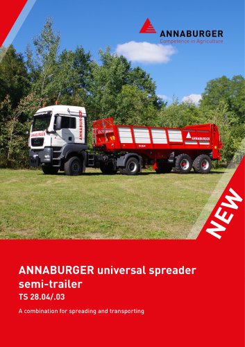 ANNABURGER universal spreader semi-trailer TS 28.04/.03