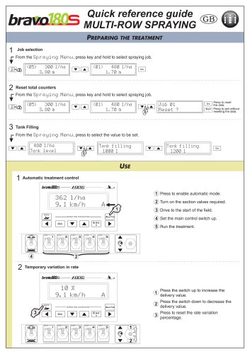 bravo 180S MULTI-ROW SPRAYING
