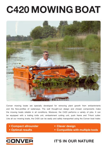 Conver C420 mowing boat