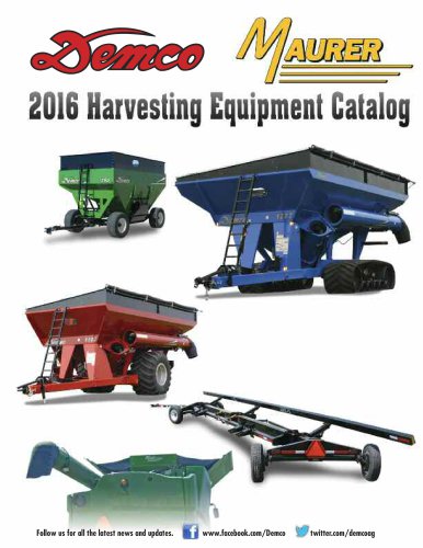 2016 Harversting Equipment Catalog