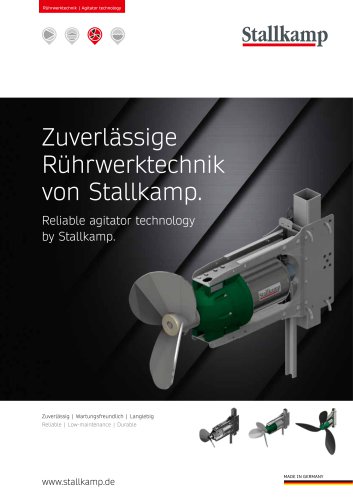 Reliable agitator technology by Stallkamp.