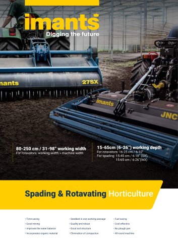 32, 27SX, 33SX, 40SX & JNC ROTAVATORS SERIES HORTICULTURE