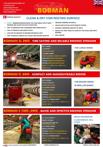 BOBMAN brochure CLEAN & DRY COW RESTING SURFACE 2016