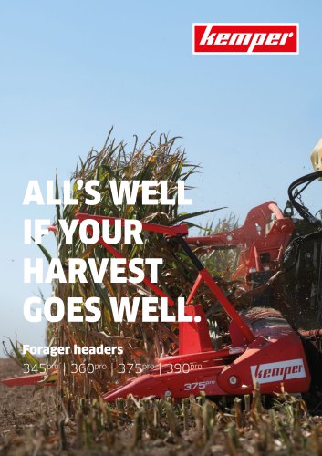 Forage headers 345pro | 360pro | 375pro | 390pro