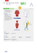 Twin flat spray nozzles XDT 130