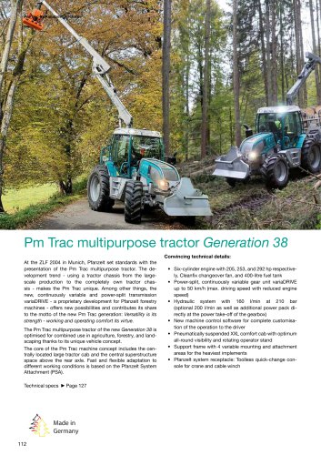 Pm Trac multipurpose tractor Generation 38