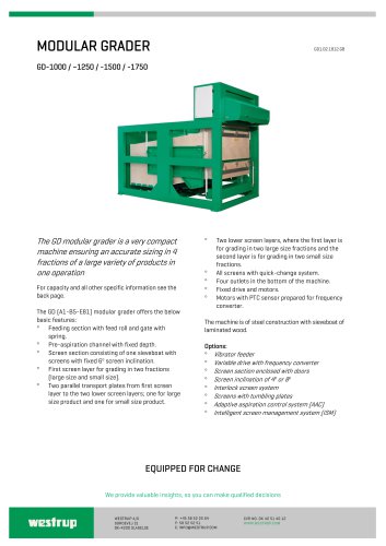 MODULAR GRADER  GD-1000 / –1250 / -1500 / -1750