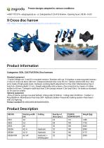 Mounted disc harrow X-Cross