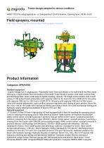 Tractor-mounted sprayer OPseries