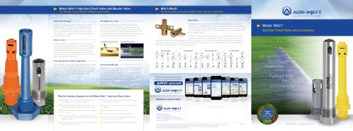 Mist’r® Injection Check Valve and Bleeder Valve