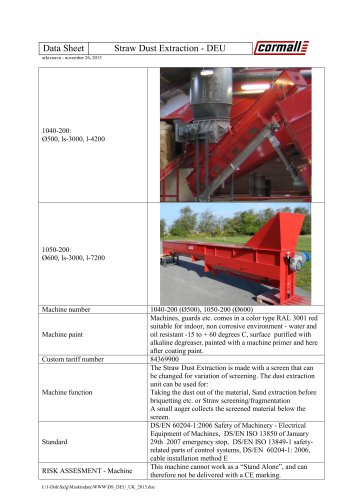 Straw Dust Extraction - DEU