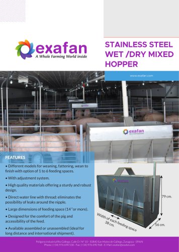 Sheet - Stainless steel wet/dry mixed hopper