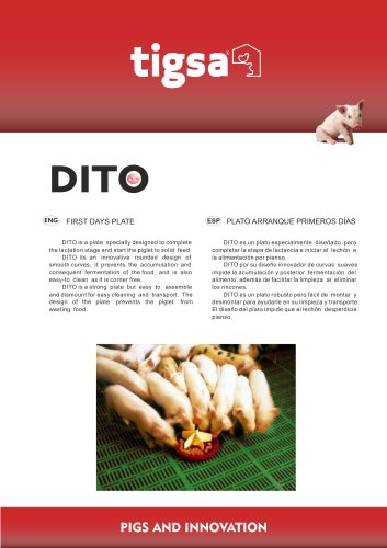 DITO- FIRST DAYS PLATE FOR PLIGET