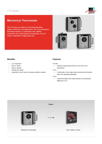 T15-WD on/off thermostat