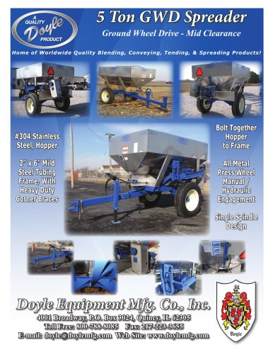 5 Ton Spreaders:5 and 6 Ton Ground Wheel Drive Spreader