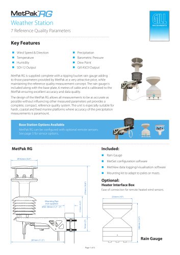 MetPak™ RG Weather Station with Precipitation